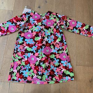 Hanna Andersson, NWT, Brown Floral dress, Size 120 (size 6/7)